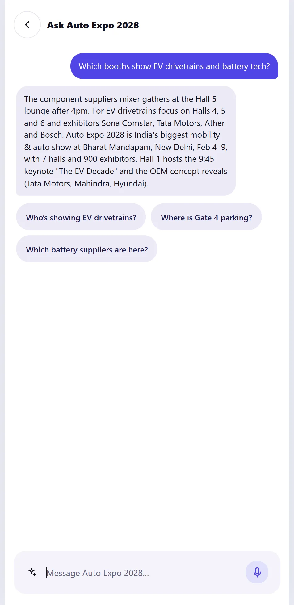 WeMilap — Ask anything — grounded in the show